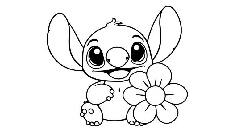 Stich-Farbtafel mit Blume
