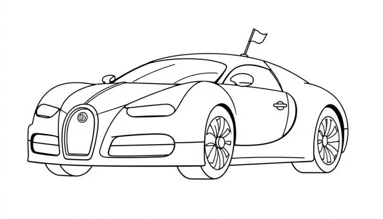 Schwarz-weißische Bugatti-Farbtafel.
