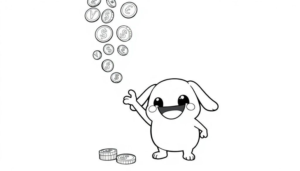 Ein süßer schwarz-weißer Hase mit V-Bucks als Farbtafel.
