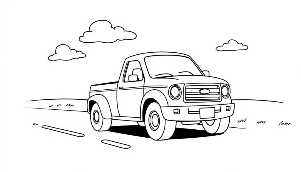 Ein süßer Ford Truck zum Ausmalen, Farbtafel