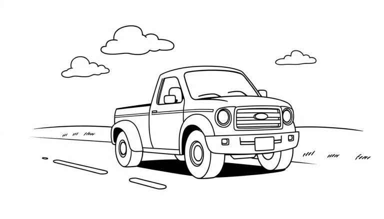 Ein süßer Ford Truck zum Ausmalen, Farbtafel